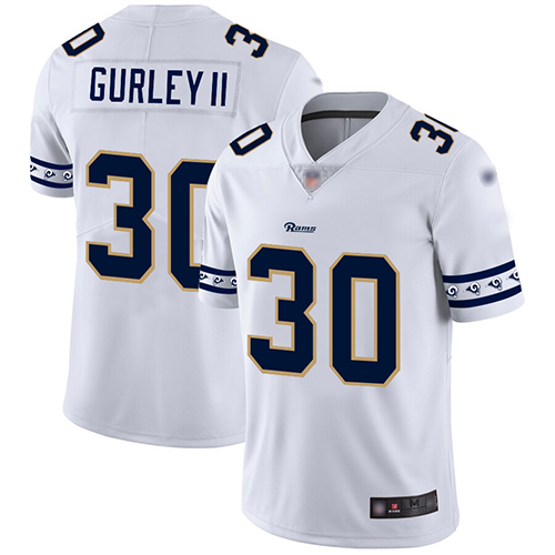 Rams #30 Todd Gurley II White Men's Stitched Football Limited Team Logo Fashion Jersey