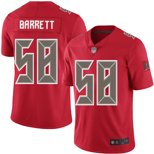 Buccaneers #58 Shaquil Barrett Red Men's Stitched Football Limited Rush Jersey