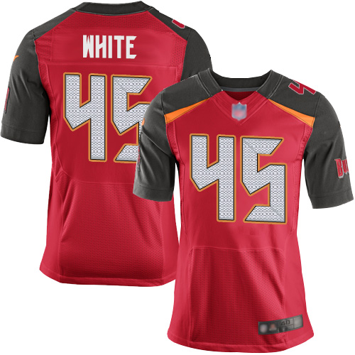 Buccaneers #41 Devin White Red Team Color Men's Stitched Football New Elite Jersey