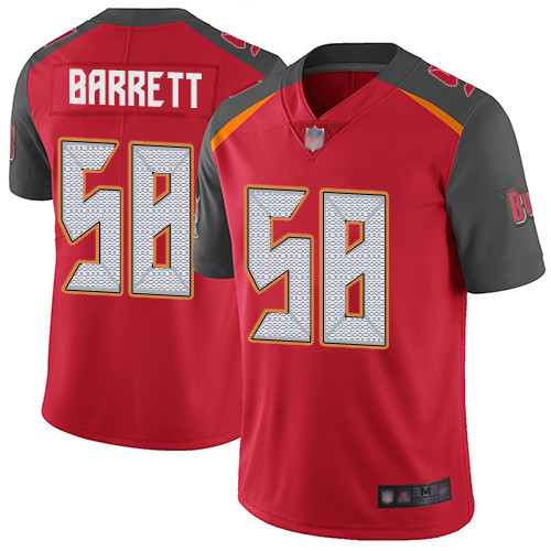 Buccaneers #58 Shaquil Barrett Red Team Color Men's Stitched Football Vapor Untouchable Limited Jersey