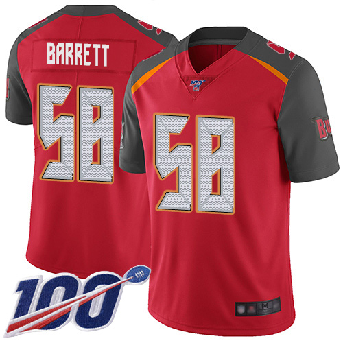 Buccaneers #93 Gerald McCoy Red Team Color Men's Stitched Football 100th Season Vapor Limited Jersey
