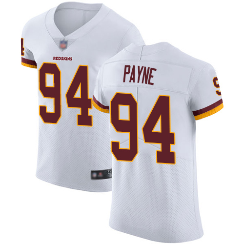 Redskins #94 Da'Ron Payne White Men's Stitched Football Vapor Untouchable Elite Jersey