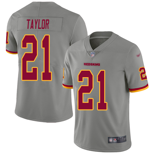 Redskins #21 Sean Taylor Gray Men's Stitched Football Limited Inverted Legend Jersey
