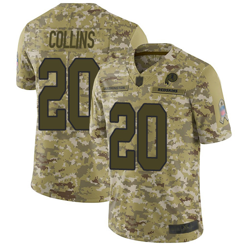 Nike Redskins #21 Landon Collins Camo Men's Stitched NFL Limited 2018 Salute To Service Jersey