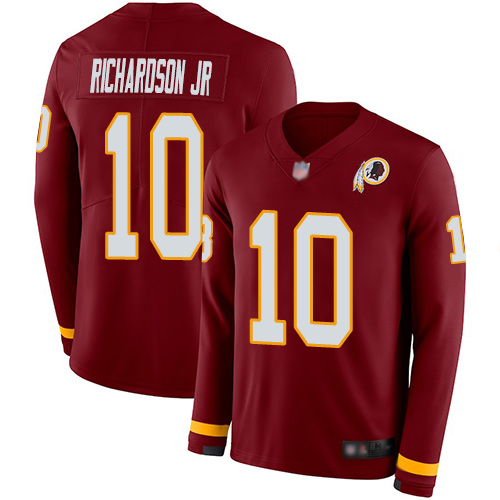 Redskins #10 Paul Richardson Jr Burgundy Red Team Color Men's Stitched Football Limited Therma Long Sleeve Jersey