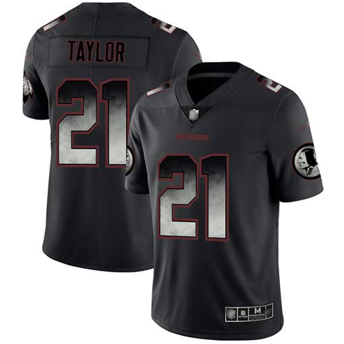 Redskins #21 Sean Taylor Black Men's Stitched Football Vapor Untouchable Limited Smoke Fashion Jersey