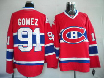 Montreal Canadiens 91 GOMEZ Red kids jersey For Sale