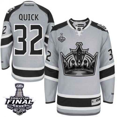 Los Angeles Kings #32 Jonathan Quick Grey 2014 Stadium Series Stanley Cup Finals Stitched NHL Jerseys