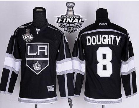 Kids Los Angeles Kings #8 Drew Doughty Black Home 2014 Stanley Cup Finals Stitched NHL Jerseys