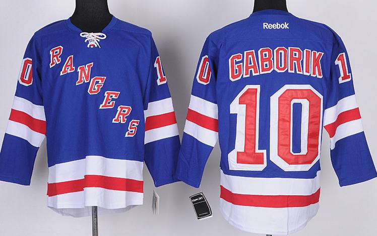 New York Rangers 10 Marian Gaborik Blue NHL Jerseys