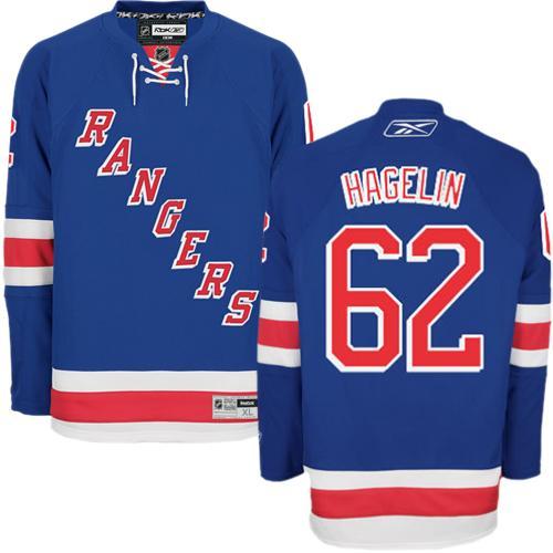 New York Rangers #62 Carl Hagelin Blue Home Stitched NHL Jersey