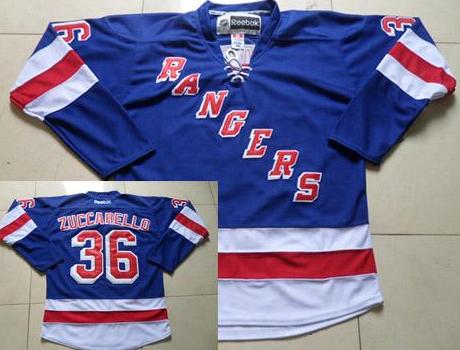 New York Rangers #36 Mats Zuccarello Blue Home Stitched NHL Jersey