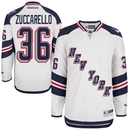 New York Rangers #36 Mats Zuccarello White 2014 Stadium Series Stitched NHL Jersey