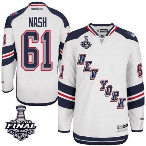 New York Rangers #61 Rick Nash White 2014 Stadium Series With 2014 Stanley Cup Finals Patch Stitched NHL Jerseys
