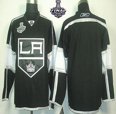 Los Angeles Kings Blank Black Home With 2014 Stanley Cup Finals Stitched NHL Jerseys