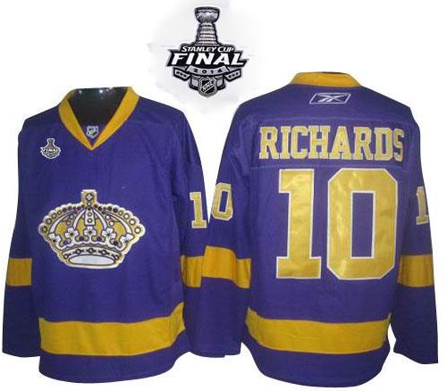 Los Angeles Kings #10 Mike Richards Purple 2014 Stanley Cup Finals Stitched NHL Jerseys