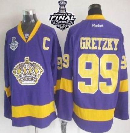 Los Angeles Kings #99 Wayne Gretzky Purple 2014 Stanley Cup Finals Stitched NHL Jerseys