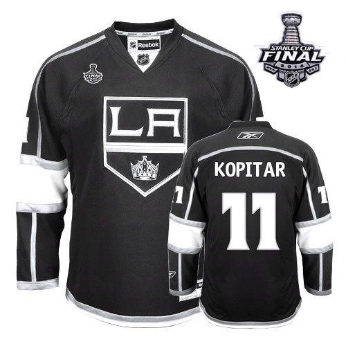 Los Angeles Kings #11 Anze Kopitar Black Home 2014 Stanley Cup Finals Stitched NHL Jerseys