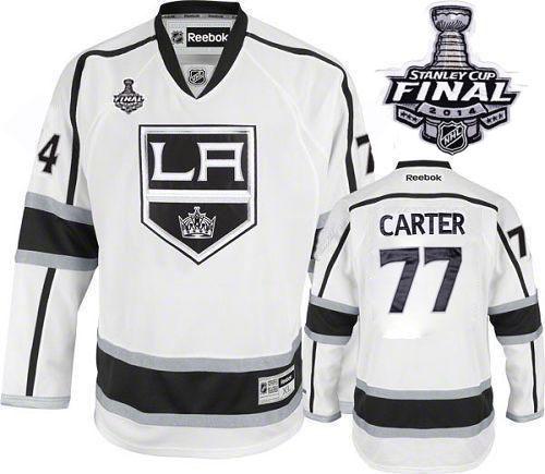 Los Angeles Kings #77 Jeff Carter White Road 2014 Stanley Cup Finals Stitched NHL Jerseys