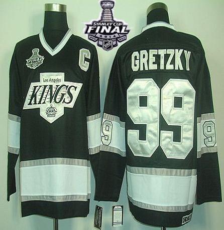 Los Angeles Kings #99 Wayne Gretzky Black CCM Throwback 2014 Stanley Cup Finals Stitched NHL Jerseys