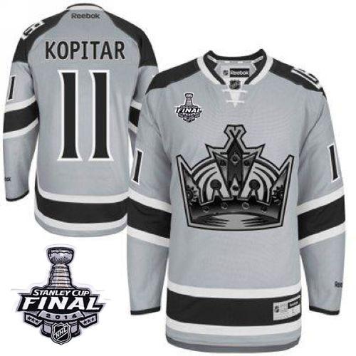 Los Angeles Kings #11 Anze Kopitar Grey 2014 Stadium Series Stanley Cup Finals Stitched NHL Jerseys