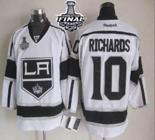 Los Angeles Kings #10 Mike Richards White Road 2014 Stanley Cup Finals Stitched NHL Jerseys