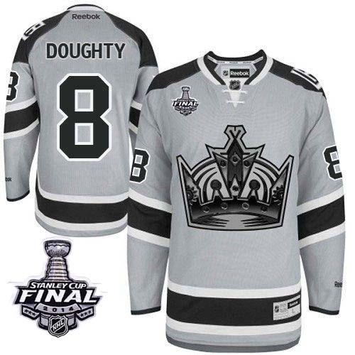 Los Angeles Kings #8 Drew Doughty Grey 2014 Stadium Series Stanley Cup Finals Stitched NHL Jerseys