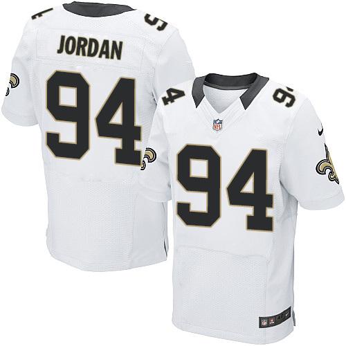 Nike New Orleans Saints 94 Cameron Jordan White Elite NFL Jersey