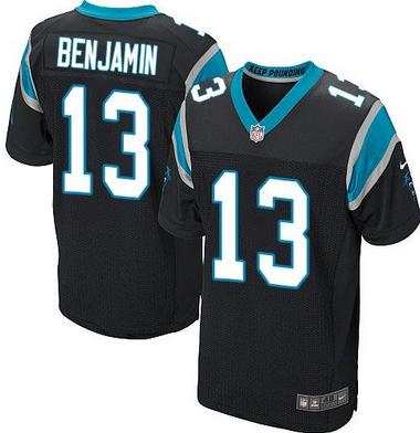Nike Carolina Panthers 13 Kelvin Benjamin Black Elite NFL Jerseys