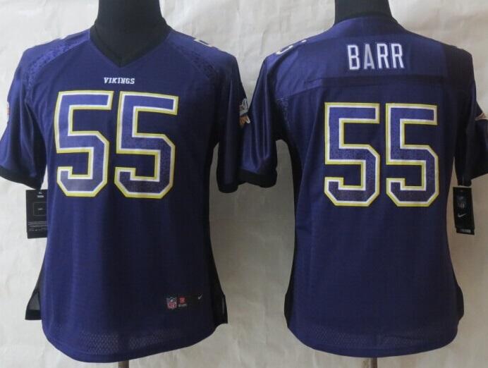 Women Nike Minnesota Viking #55 Anthony Barr Purple Drift Fashion Elite NFL Jerseys