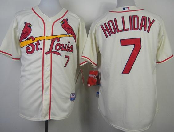St. Louis Cardinals 7# Matt Holliday Cream Cool Base MLB Jerseys St. Louis Cardinals 7# Matt Holliday Cream Cool Base MLB Jerseys