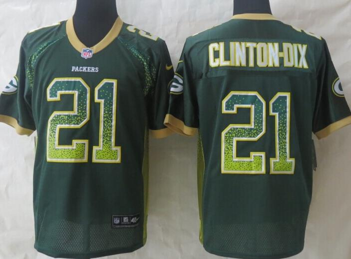 Nike Green Bay Packers 21 Ha Ha Clinton-Dix Green Drift Fashion Elite NFL Jerseys