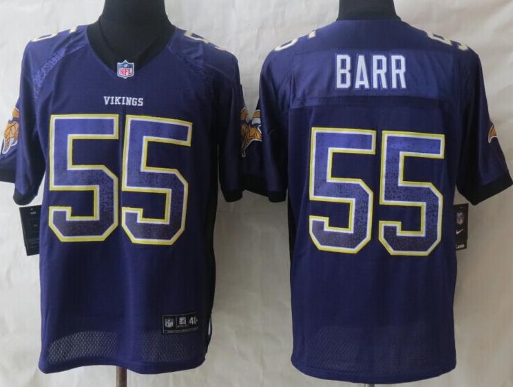 Nike Minnesota Viking #55 Anthony Barr Purple Drift Fashion Elite NFL Jerseys