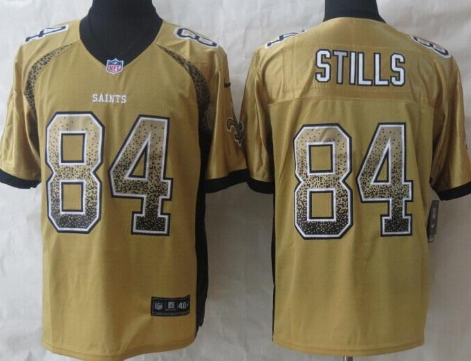 Nike New Orleans Saints 84 Kenny Stills Gold Drift Fashion Elite NFL Jerseys