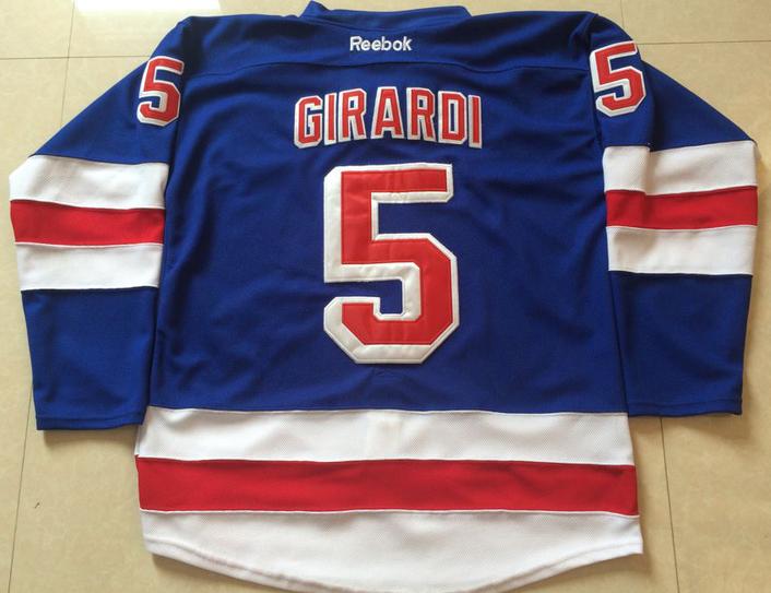 New York Rangers 5 Dan Girardi Royal Blue NHL Hockey Jersey