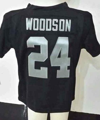 Baby Nike Oakland Raiders 24 Charles Woodson Black NFL Jerseys