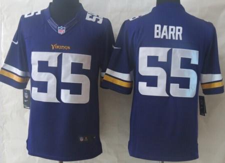Nike Minnesota Viking #55 Anthony Barr Purple Limited NFL Jerseys