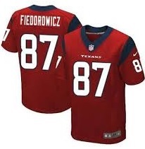 Nike Houston Texans 87 C.J. Fiedorowicz Red Elite NFL Jerseys