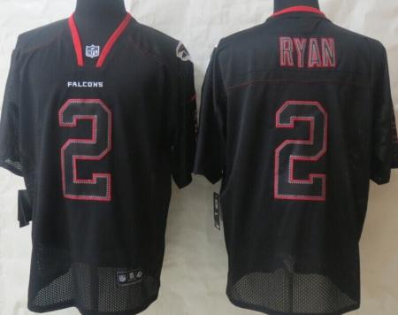 Nike Atlanta Falcons 2 Matt Ryan Lights Out Black Elite NFL Jerseys
