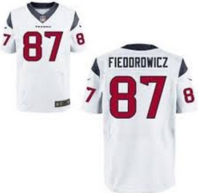 Nike Houston Texans 87 C.J. Fiedorowicz White Elite NFL Jerseys
