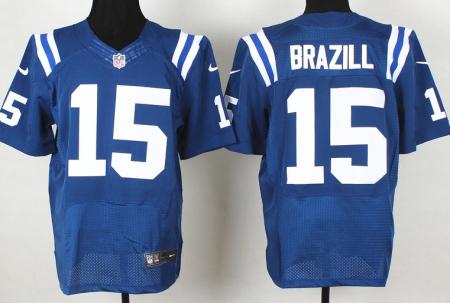 Nike Indianapolis Colts 15 LaVon Brazill Blue Elite NFL Jerseys