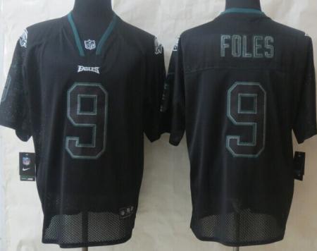 Nike Philadelphia Eagles 9 Nick Foles Lights Out Black Elite NFL Jersey
