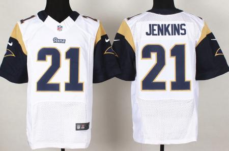Nike St. Louis Rams 21 Janoris Jenkins White Elite NFL Jerseys