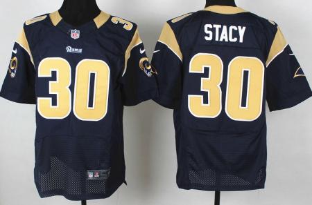 Nike St. Louis Rams 30 Zac Stacy Blue Elite NFL Jerseys