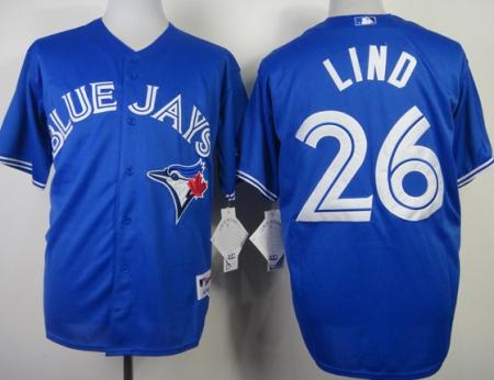 Toronto Blue Jays 26 Adam Lind Blue MLB Jerserys Toronto Blue Jays 26 Adam Lind Blue MLB Jerserys