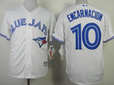 Toronto Blue Jays 10 Edwin Encarnacion White MLB Jerserys