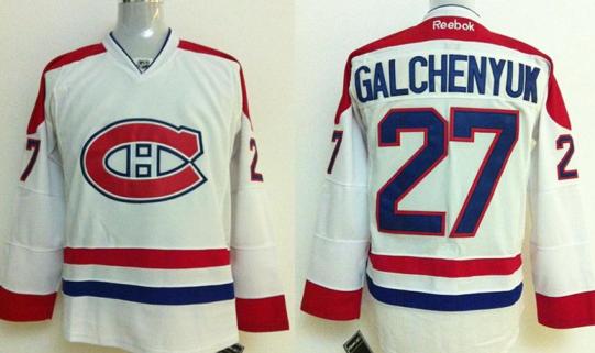 Montreal Canadiens 27 Alex Galchenyuk White NHL Hockey Jerseys