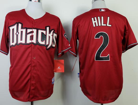Arizona Diamondbacks 2 Aaron Hill Red Cool Base MLB Jersey