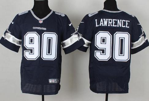 Nike Dallas Cowboys #90 Demarcus Lawrence Blue Elite NFL Jerseys