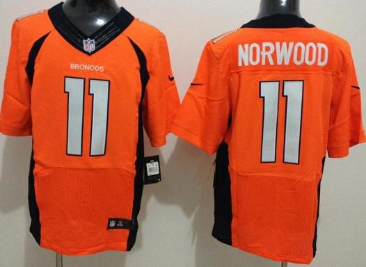 Nike Denver Broncos #11 Jordan Norwood Orange Elite NFL Jerseys
